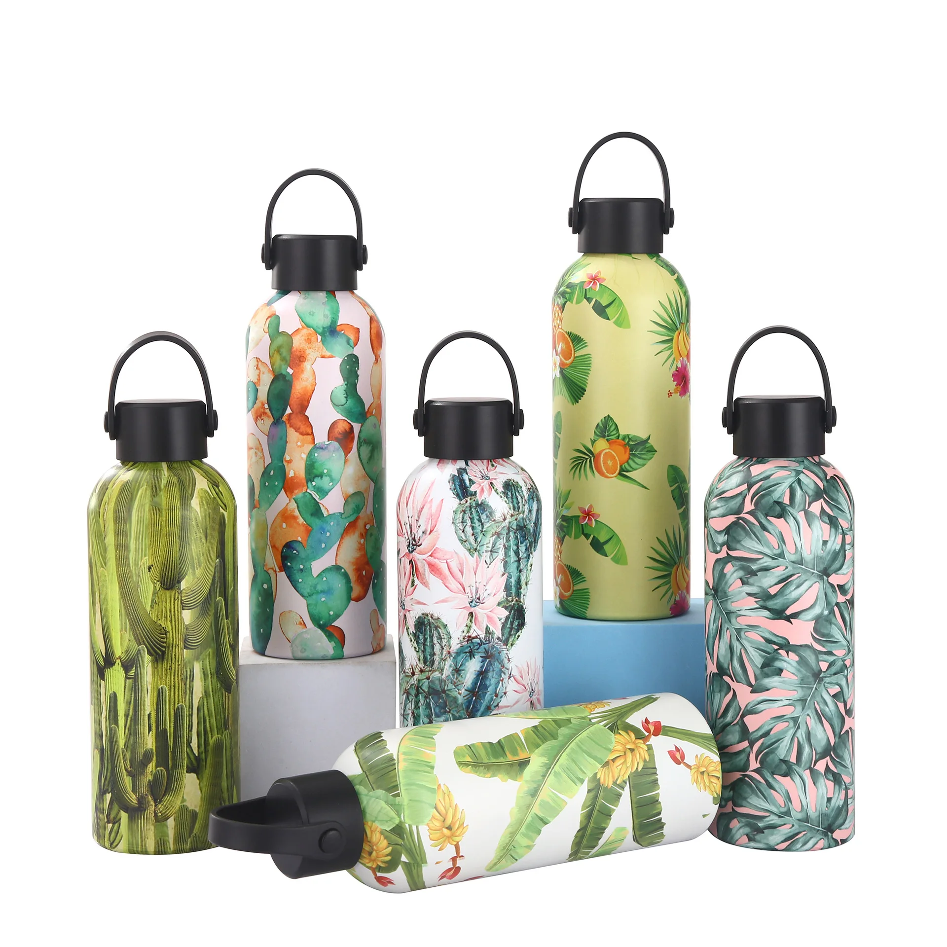 New American Big Mouth Stainless Steel Thermos Cup Outdoor Fitness Mountaineering Pot Portable 3d Printing Color Water Cup