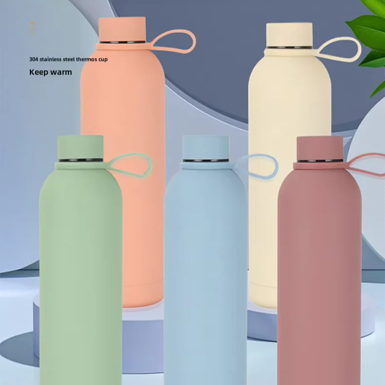 Multi-capacity American Handle Small Mouth Bottle 304 Stainless Steel Thermos Cup Outdoor Sports Portable Water Bottle