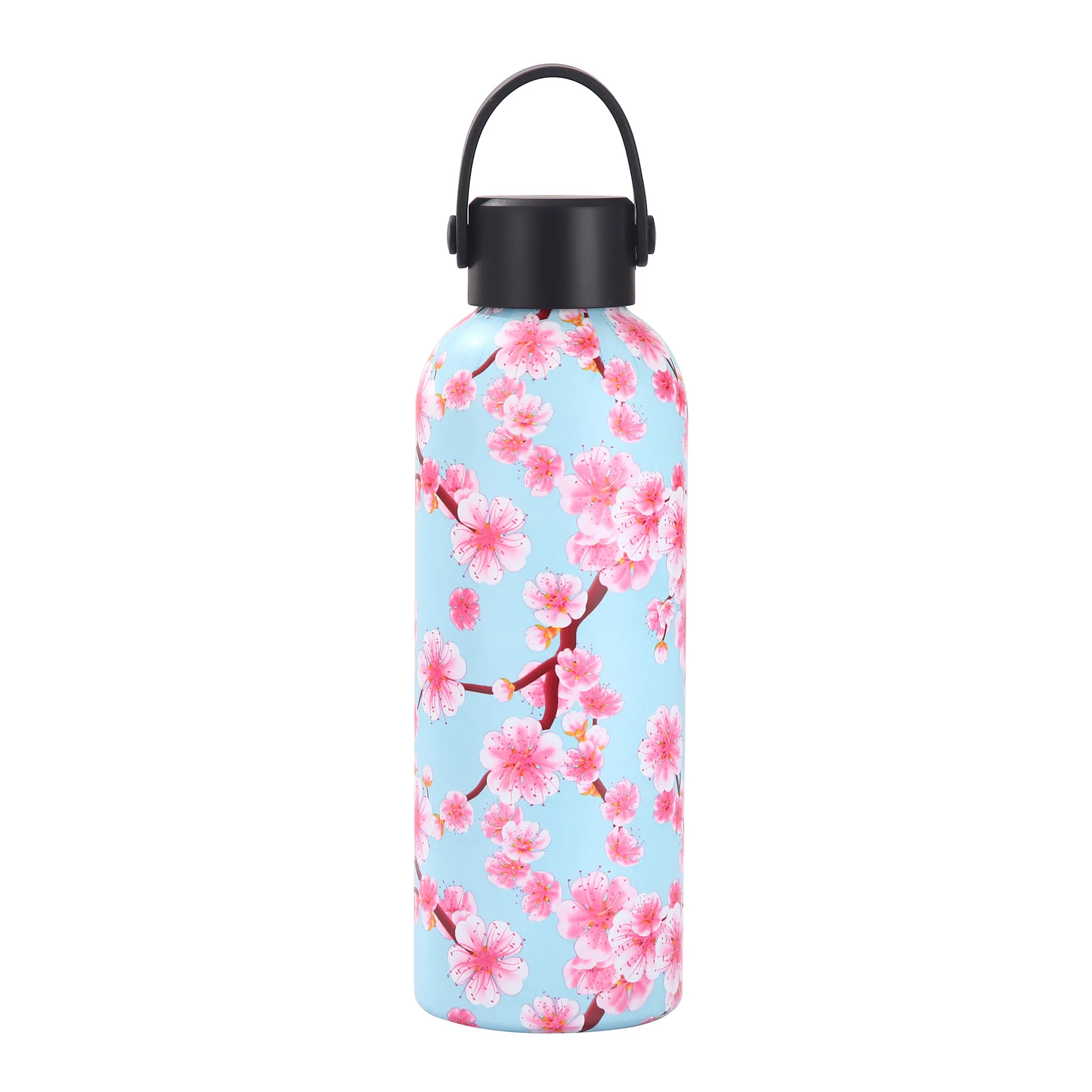 Pattern 304 American Small Mouth Bottle Stainless Steel Thermos Cup Outdoor Sports Water Bottle Large Capacity Small Mouth