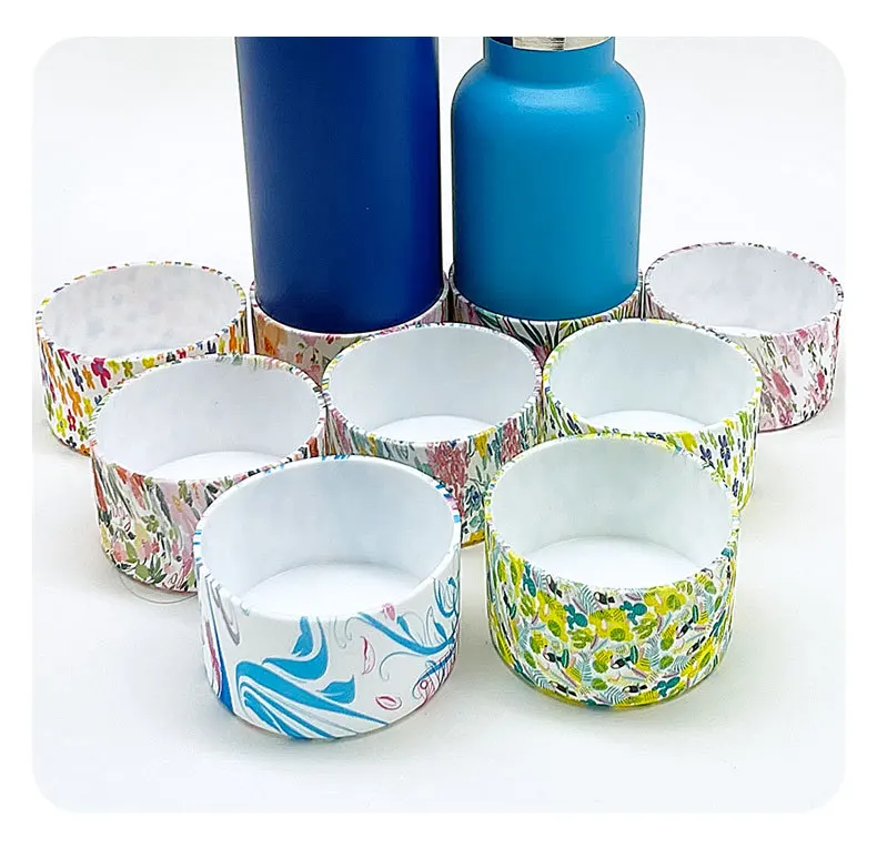 Customizable Elastic Silicone Cup Sleeves - Food Grade,Anti-slip,Multiple Colors And Patterns Available