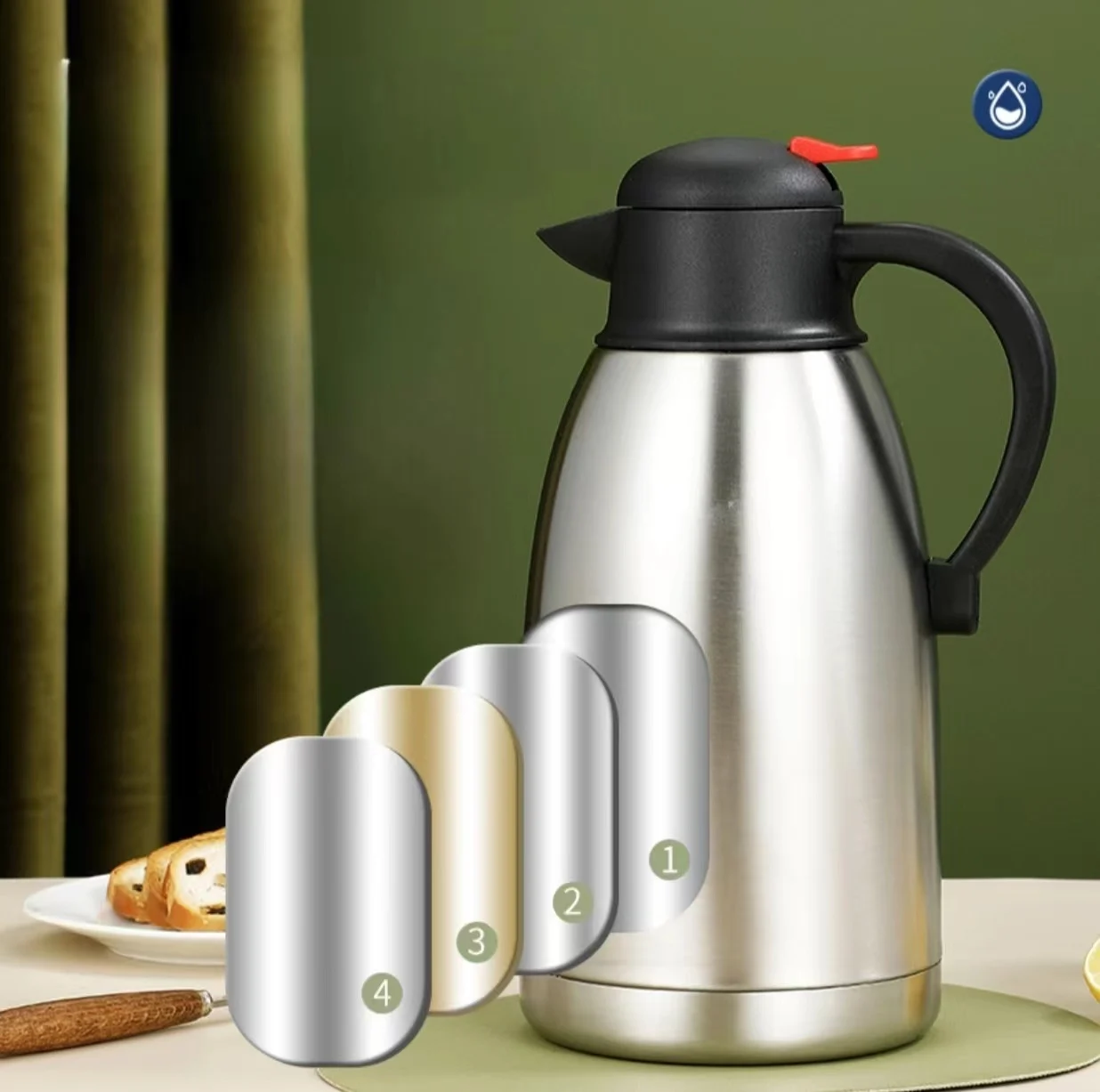 2000ml Eco-Friendly Tritan Plastic Thermal Insulated Sweat Proof Easy Clean vacuum flask for Sports Manufacturer Direct