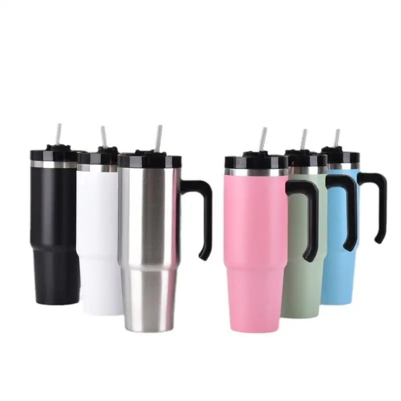 Factory Customized 20oz30oz Handle Car Cup,304 Stainless Steel Insulated Cup,Large Capacity Straw Cup