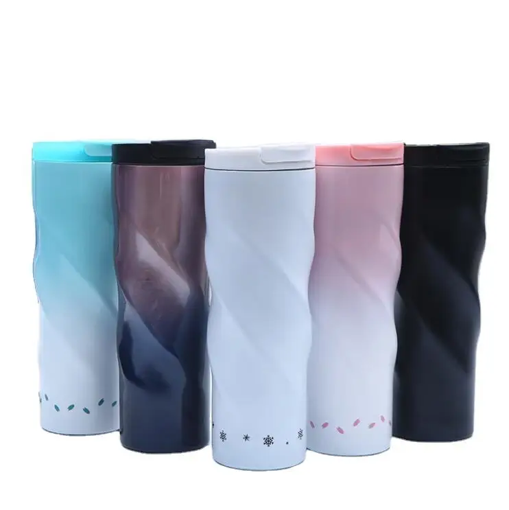 500ml Cartoon Vacuum Insulated Shatterproof Plastic insulated cup Food Grade for Kitchen & Beach Cheap Price