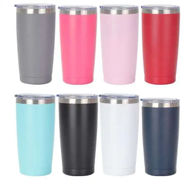 Wholesale Double Wall 304 Stainless Steel Vacuum Insulated Tumbler Thermal Cups Coffee Mugs With Straw Iced Cup1