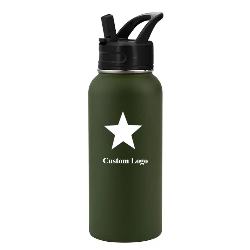 China Selection Custom Logo Flask White Eco Friendly 600ml Double Wall Sublimation Coated Insulated Water Bottles