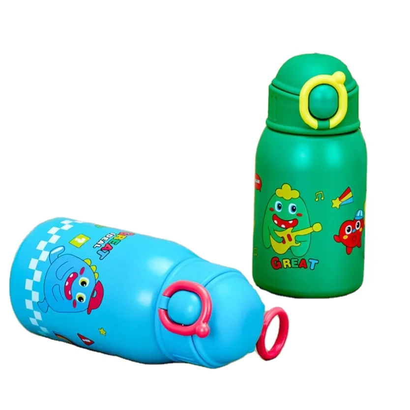 New Hot Sales Stainless Drinking Water Bottle With Silicone Sleeve Large Capacity Portable Sippy Coffee Cups With Lid And Straw