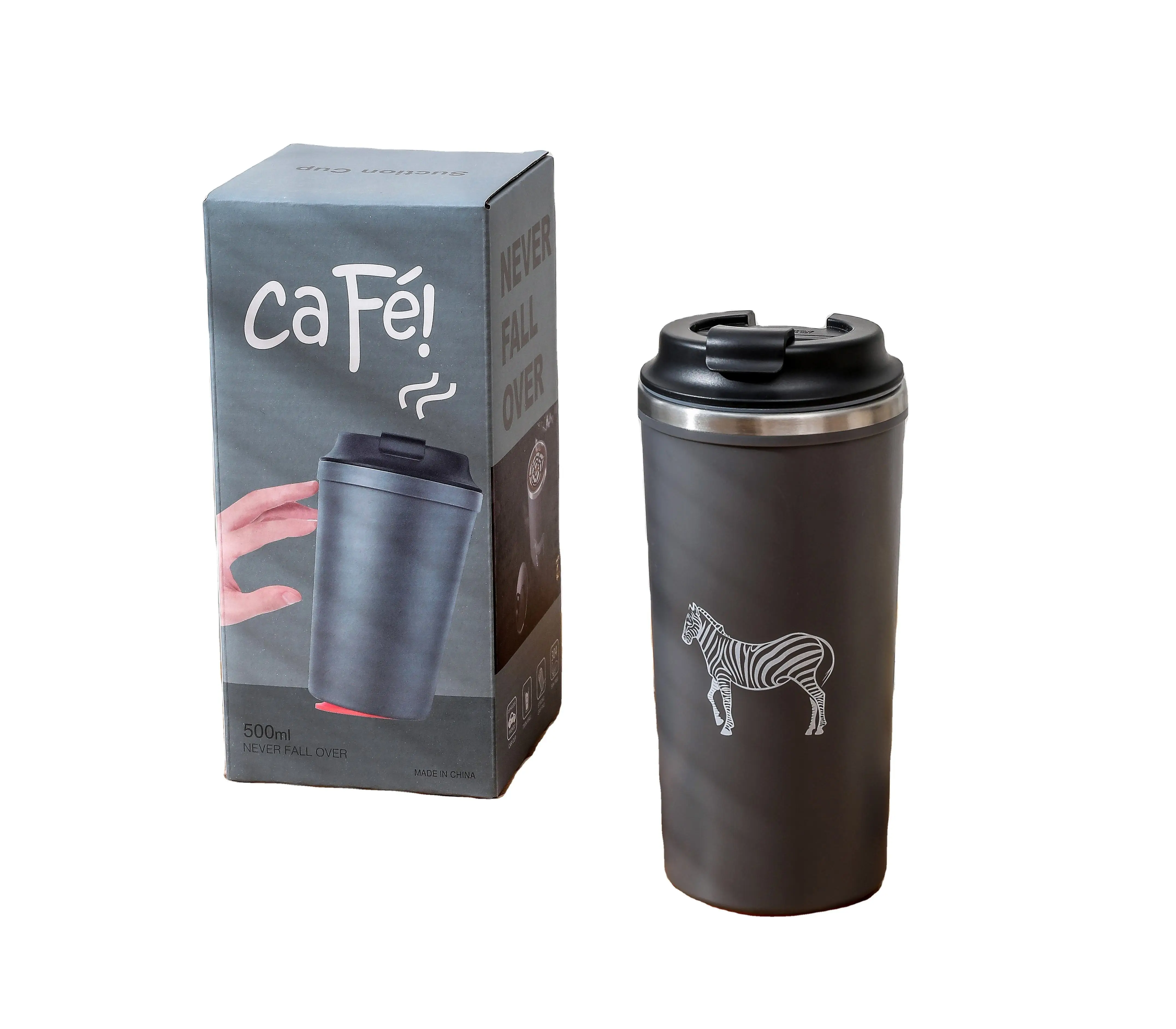 Custom Logo Customized Anti Slip Non Falling Suction Cup Tumbler Gift Coffee Cup Mug