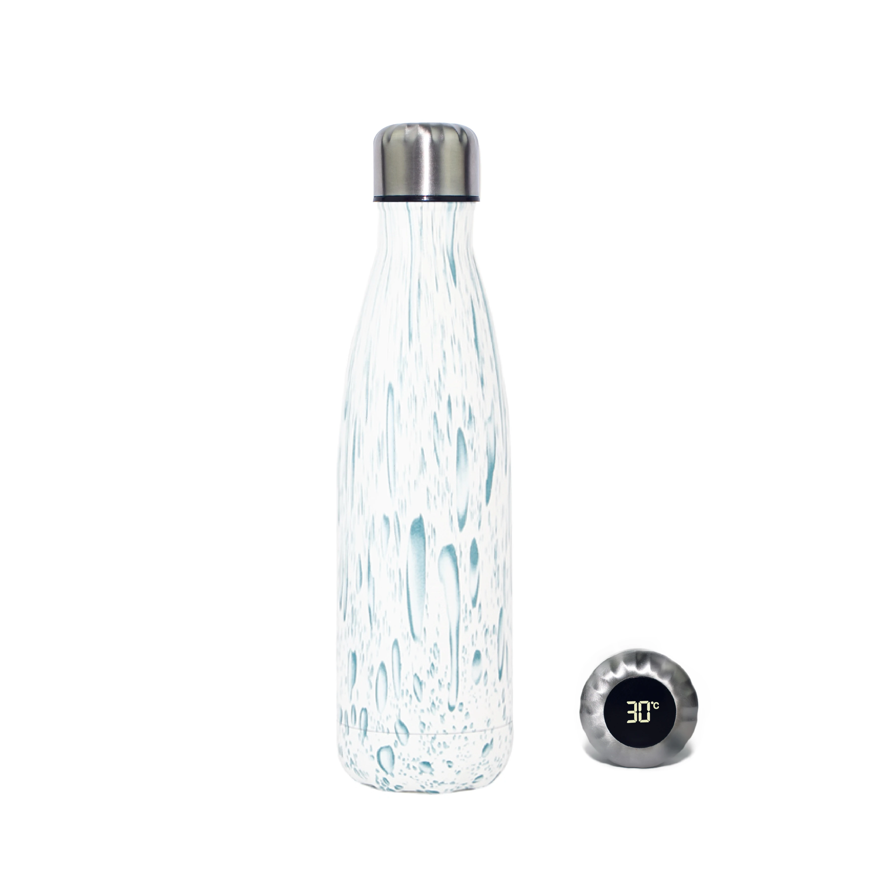 China Wholesale Price Custom Logo Double Wall Insulated Stainless Steel Smart Water Bottle For Children With Led Temperature