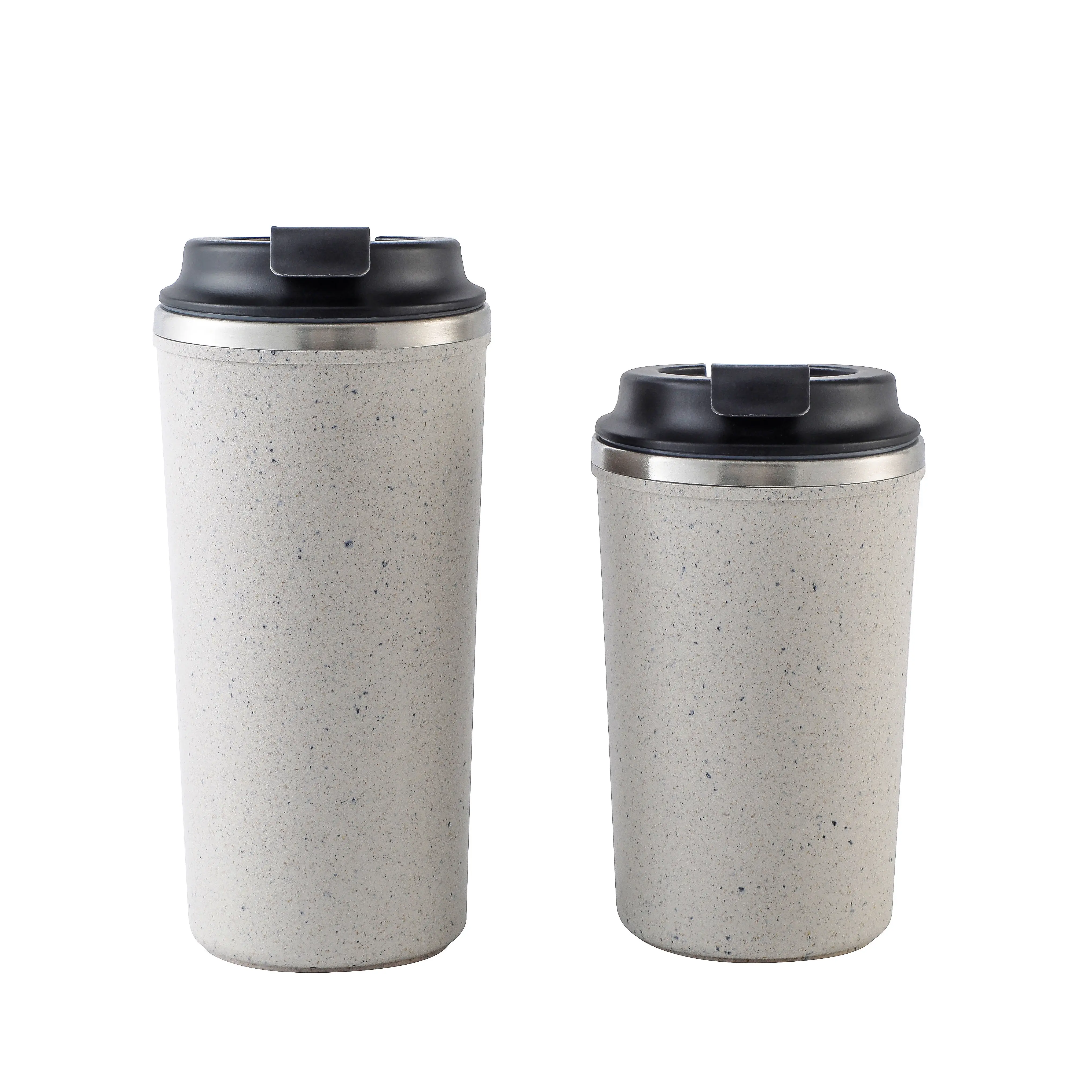 Custom Logo Reusable Stainless Steel Coffee Cup Coffee Grounds Cup No Spill Non Falling Mug
