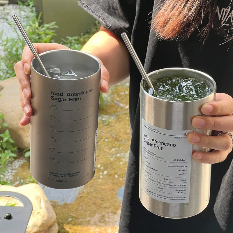 Wholesale Large Capacity Double Wall Stainless Steel Cup Portable Stainless Steel Coffee Cup