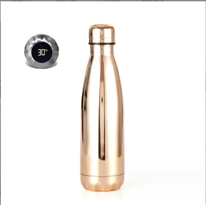Wholesale Fashion Temperature Display Three-color Thermos Outdoor Portable Sports Water Bottle