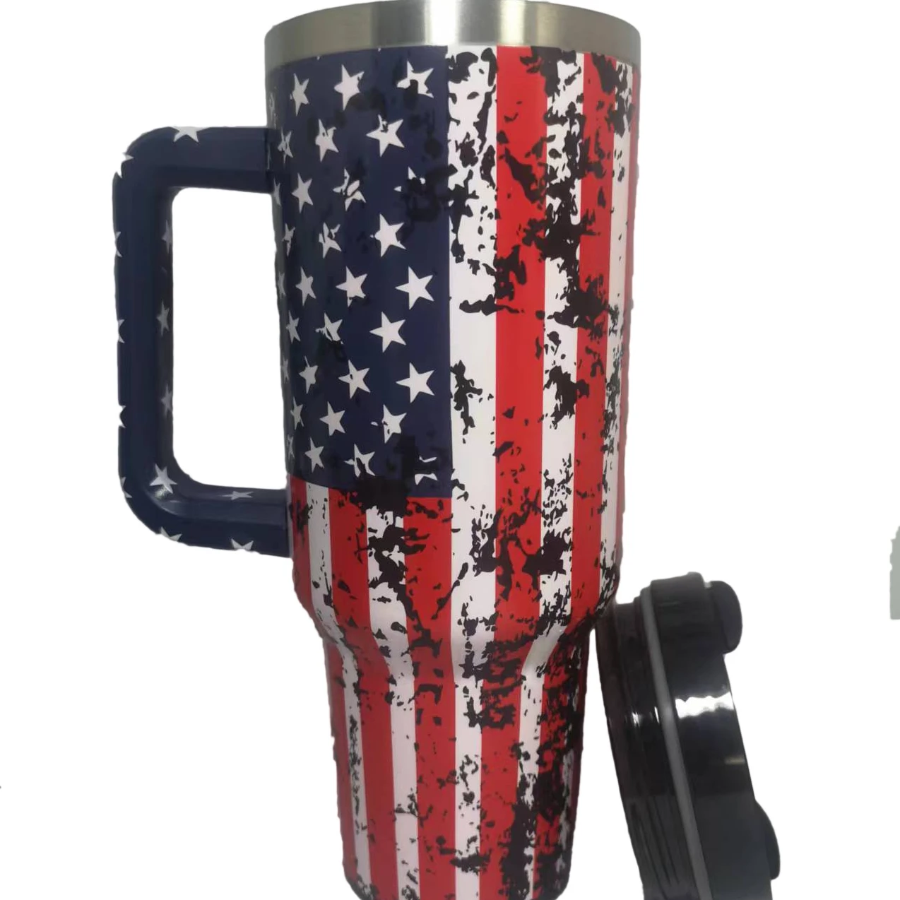 Custom 40oz 20oz Double Wall Stainless Steel Insulated Sublimation Tumbler With Straw And Handle
