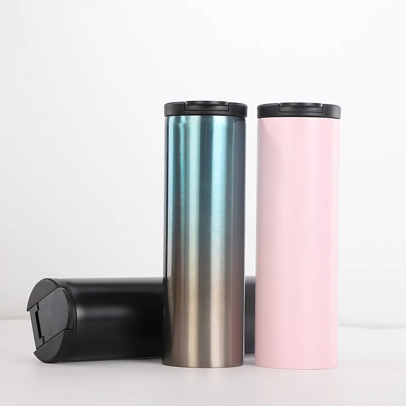 Wholesale Bulk 20oz Skinny Straight Blank Double Walled Stainless Steel Insulated Sublimation Tumbler With Lid