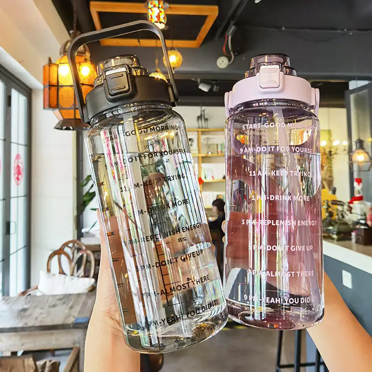 Selection Doyoung Custom Bpa Free 2l Half Gallon Fitness Gym Motivational Water Bottle Clear Plastic Pc Classic China Sports