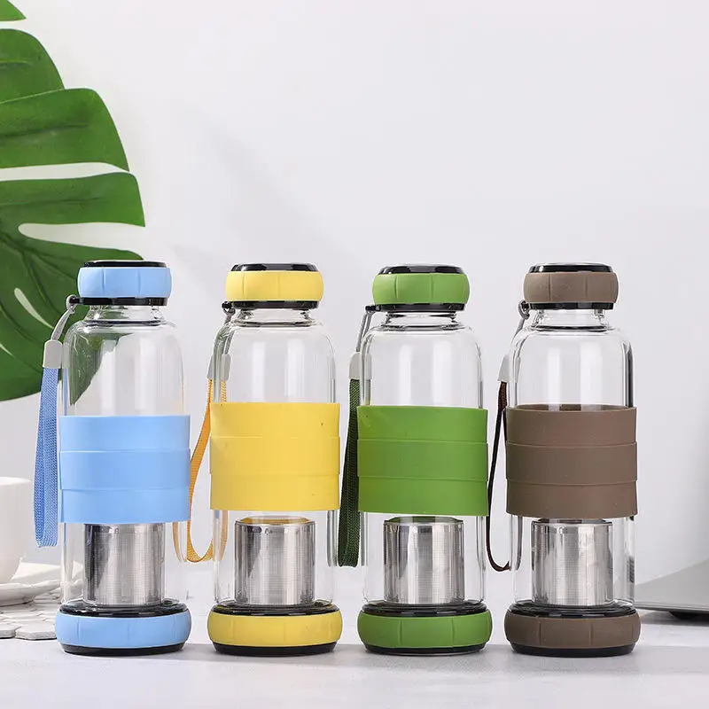 Selection Tea Infuser Drinking Water Bottle Bpa Free Wholesale Borosilicate Portable Glass China Eco Sports Custom Logo Cartoon