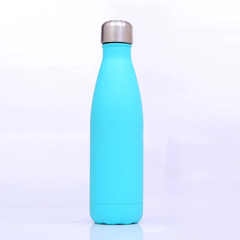 Double Wall Thermal Vacuum Flask Insulated Outdoor Sports Drink Cola Shaped 18/8 Stainless Steel Water Bottles With Custom Logo