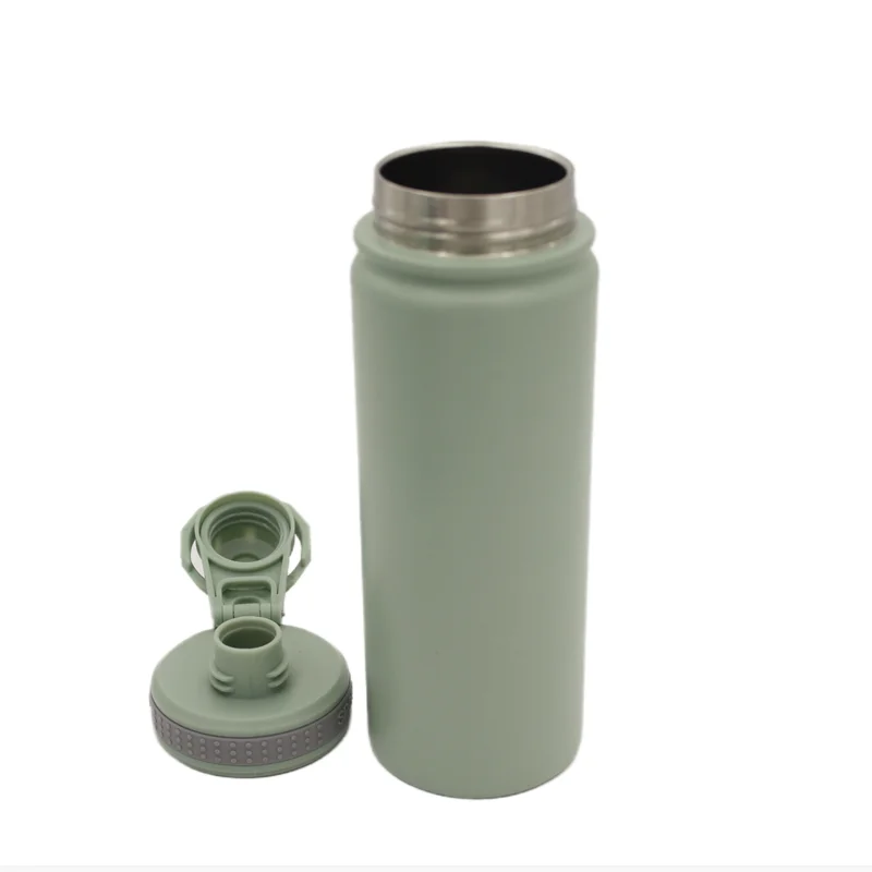 Custom Double Wall Wide Mouth Vacuum Sublimation Insulated Stainless Steel Sports Water Bottles With Straw 3 Lids