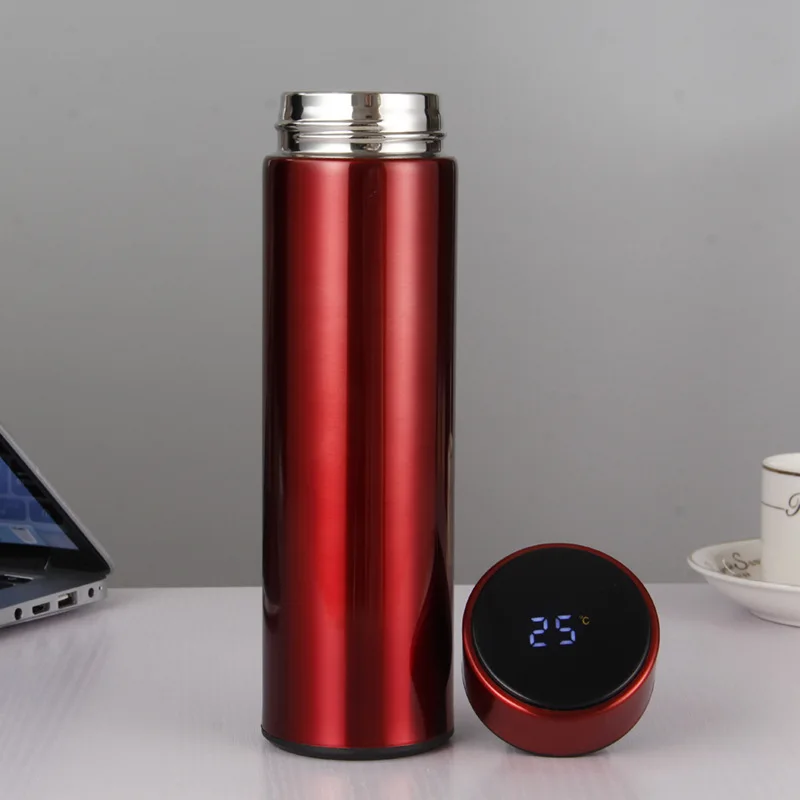China Selection Ineedu Ineedu 500ml Smart Led Temperature Display Insulation Bottle Thermos Mug Stainless Steel Intelligent Bottle