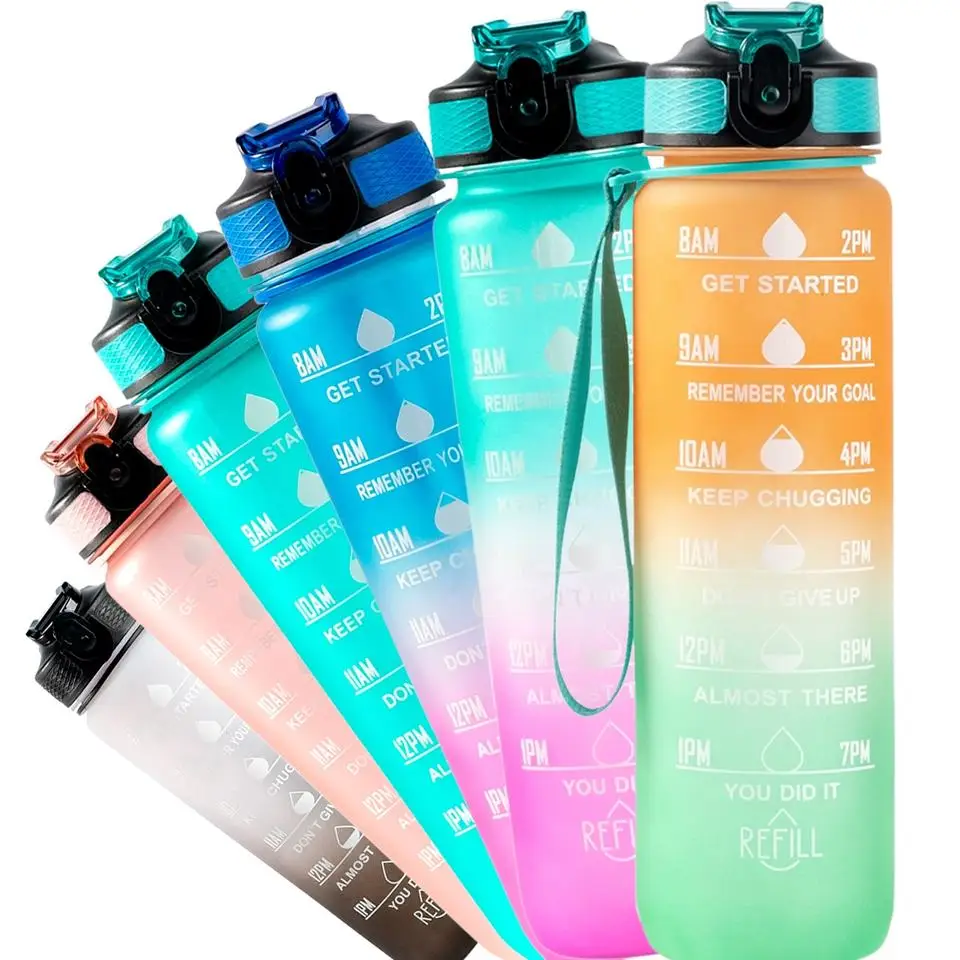 China Selection Large Capacity Sports Kettle Boys Water Bottle Space Cup Female Summer 2000ml Portable Anti-fall Plastic Cup