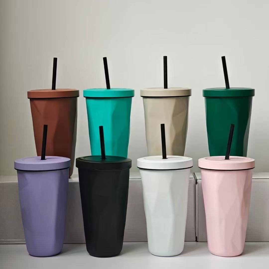 304 Stainless Steel Straw Tumbler with Straw Lid