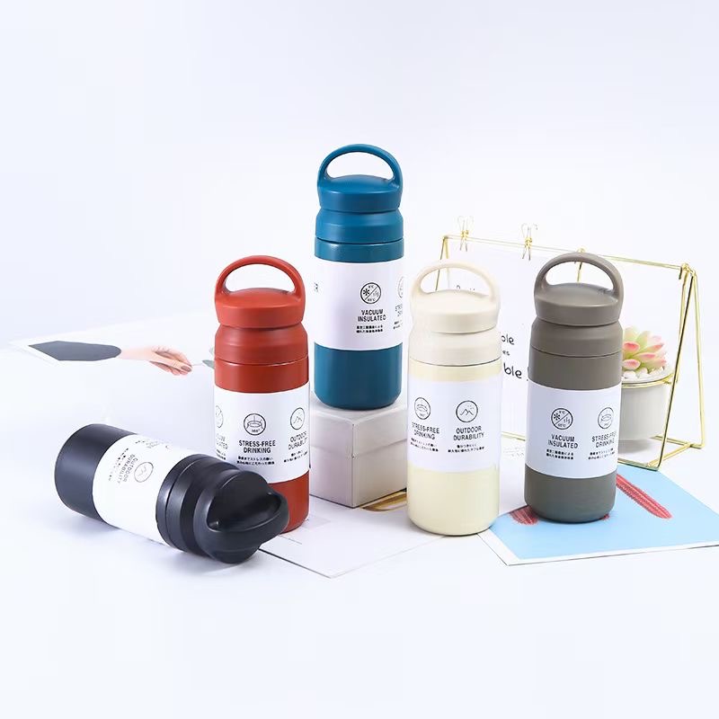 350ml / 500ml Handle-Lid Element Tumbler, Stainless Steel